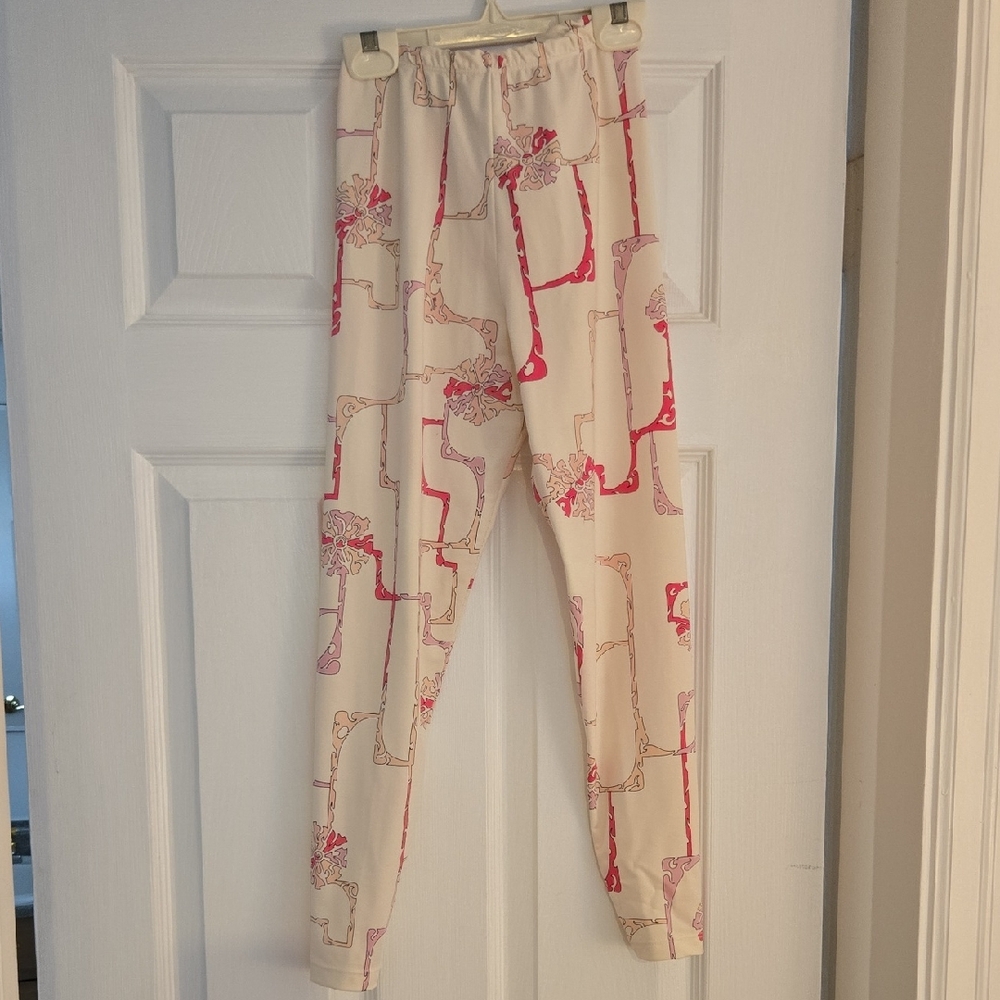 Emilio Pucci Cream and Pink Leggings